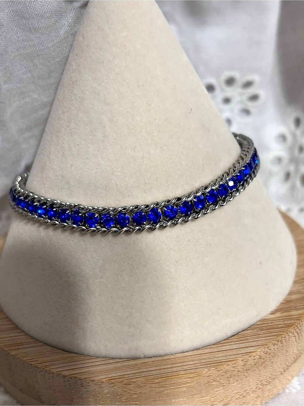 Blue & Silver Chain Bracelet